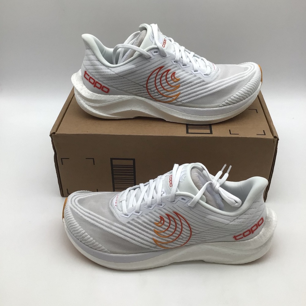 Topo Athletic Cyclone 3 Womens Running Shoes White Size 10.5 5mm Drop Pebax NEW